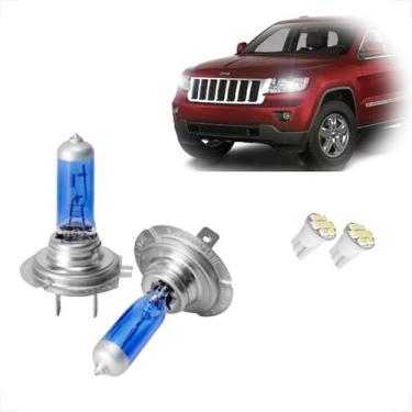 Imagem de Kit Lâmpadas Halógena Super Branca H7 Farol Baixo Cherokee 2006 2007 2