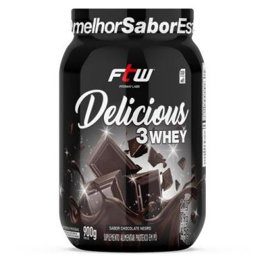 Imagem de Delicious 3 Whey Proteína Hidrolisada Concentrada E Isolada Pote 900g 
