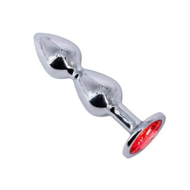 Imagem de Plug Anal Escalonado em Aço Iniciante com Pedra 10,4x2,6CM - vipmix