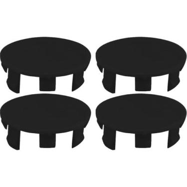 Imagem de Calota Mangels 55mm sem Rebaixo Contem 4 Pecas Cor Preta - METALPLAS