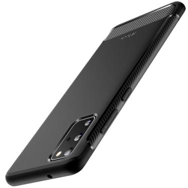 Imagem de JETech Capa Fina Fit para Samsung Galaxy S20 FE 5G 6,5 Polegadas, Case Capinha Fina para Celular com Absorção de Choque e Design de Fibra de Carbono (Preto)