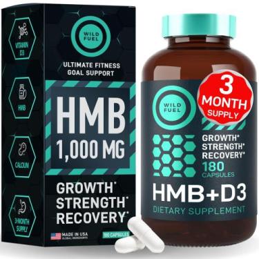 Imagem de Suplemento HMB Wild Fuel 1000mg com Vitamina D3 - 180 Cápsulas