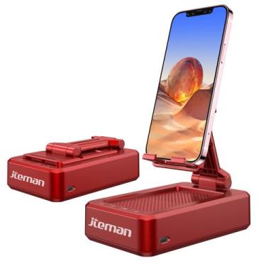 Imagem de Suporte para Celular com Alto-Falante Bluetooth JTEMAN - Portátil e Ve