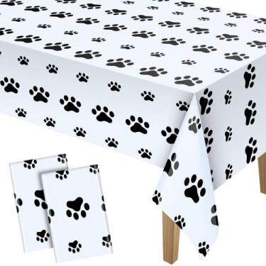 Imagem de Toalha de Mesa Plástica Tatuo - Patas de Cachorro - 180x138cm (2 Unida