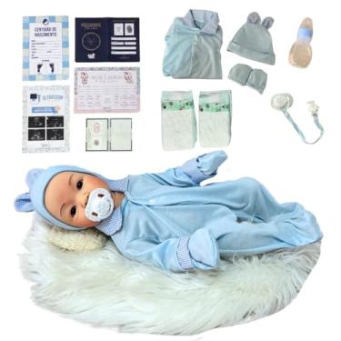 Imagem de Bebê Reborn Menino Realista de 100% De Silicone E Vários Acessórios