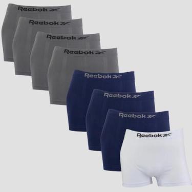Imagem de Kit 8 Cuecas Boxer Masculina Reebok Original Lisa Premium, 4 chumbo, 3