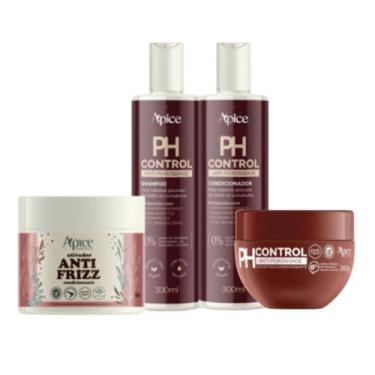 Imagem de Apse Cosmetics, Kit Ph Control- Sh, Cond, Máscara e Ativador Anti Frizz Apse