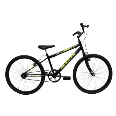Imagem de Bicicleta Aro 24 Bike Sem Marcha Masculina e Feminina Saidx Premium, Quadro em Aço, Freio V-Brake (Preto e Amarelo)