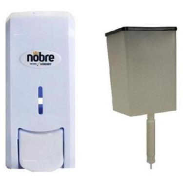Imagem de Dispenser Saboneteira dosadora branca Nobre New Classic c/ reservatori