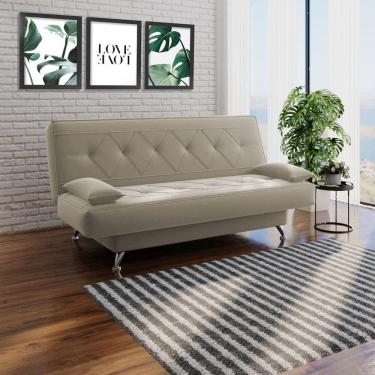 Imagem de Sofá Cama 1,80m Iara Suede Bege Madelina Decor
