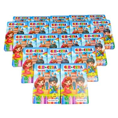 Imagem de 25 Cx Giz de Cera Pequeno p/Kit Festa Lembrancinha Infantil Artesanato Pintura