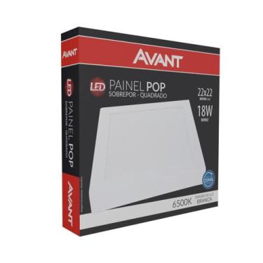 Imagem de Painel Led 18w Plafon Sobrepor Quadrado 6500K Branca Fria - Avant