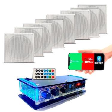 Imagem de Som Ambiente + 8 Caixa Acústica Teto P/ Gesso - ORION