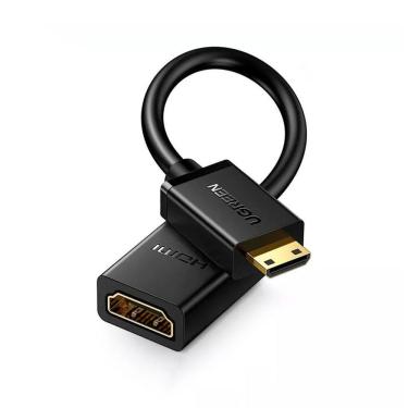 Imagem de Cabo Adaptador Ugreen Mini Hdmi p/Hdmi Fêmea 20cm Preto