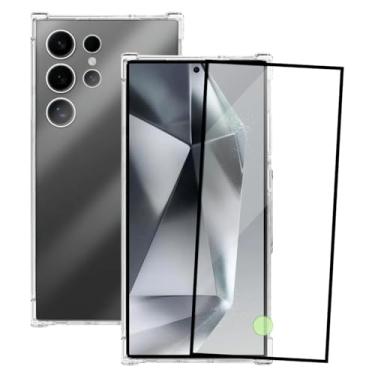 Imagem de Kit Capinha Capa Antiqueda Compatível com Samsung Galaxy S24 Ultra + Película de Vidro 3D