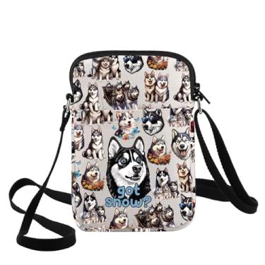 Imagem de G2TUP Bolsa tiracolo Husky Husky Dog Lover Gift Got Snow Husky Bolsa com alça ajustável Husky Siberiano Mercadoria, Got Snow Cb