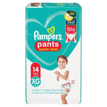 Imagem de Fralda Descatável Pampers Pants Ajuste Total Tamanho xg - 8 Pacotes com 14 Fraldas - Total 112 Tiras