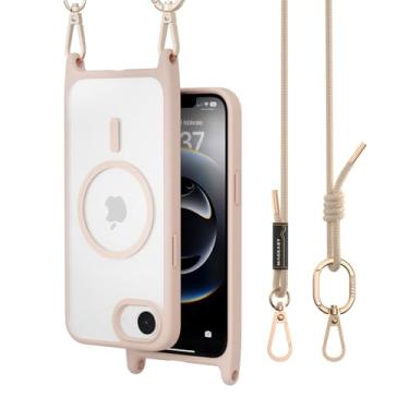 Imagem de MAGEASY Capa para iPhone 16e de 6,1 polegadas 2025 - Capa com alça transversal, proteção contra quedas de 4,9 m, traseira transparente antiamarelamento, ajuste fino, suporta carregamento sem fio |