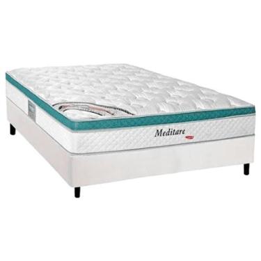 Imagem de Cama Box Casal com Colchão Herval Meditare Molas Ensacadas 138x188x69c