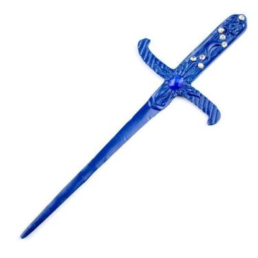 Imagem de Athame Metal Azul 19 cm Pedras Azuis - Lua Mística - 100% Original - L