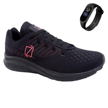 Imagem de Tênis Ortopédico Feminino Caminhada Academia Leve + Relógio-Feminino