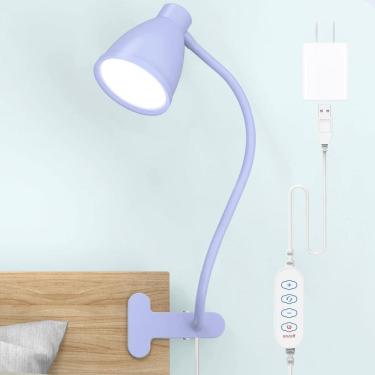 Imagem de Lâmpada de mesa BOHON Lilac Purple 10W 38 LED 3 cores 10 brilho