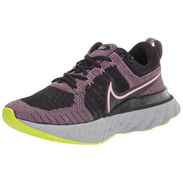 Imagem de Nike Tênis feminino W React Infinity Run 2, Violet Dust Elemental Rosa Preto Cyber Photon Dust, 35