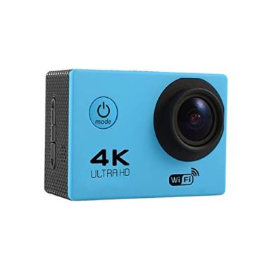 Imagem de Câmera de ação esportiva sem fio WiFi nova mini câmera inteligente de alta definição externa à prova d'água 4K Sports DV Time Lapse (Cor: Azul Tamanho: Médio)