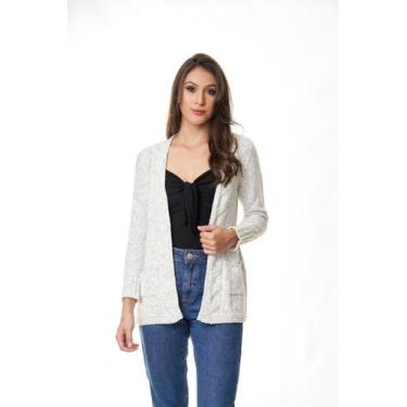 Imagem de Casaco feminino inverno tricot- 1179 mimo malhas, Bege claro, Natural,