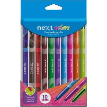 Imagem de Caneta Esferográfica CIS NEXT 0.7MM 10 Cores Sortidas Blister com 10 -