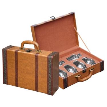 Imagem de HURZMORO Suporte de armazenamento de couro para copo de uísque Glencairn, 6 suportes de copos de uísque para organizador, compatível com copos de uísque Glencairn, conjunto de 6