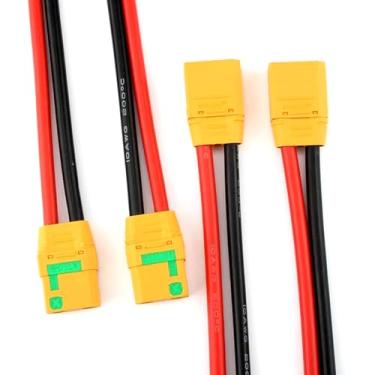 Imagem de Amass 2 pares XT90S tranças XT90 fio XT-90S XT 90 plugue macho e fêmea conector 150mm 10AWG fio de silicone para bateria RC Lipo FPV Racing Drone