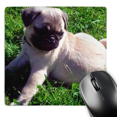 Imagem de 3dRose Mouse pad LLC 20 x 20 x 0,63 cm, filhote pug chinês (mp_63116_1)