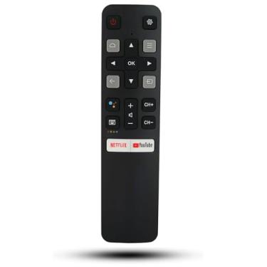 Imagem de Controle remoto inteligente de comando de voz RC802V FNR1 compatível com TCL Android 4K Smart TV UHD 65P8S 55P850P8 49S6510FS 32S6800S 32A323 40S6500FS 40S6800 40S6800 43S6500FS 40S6800 0