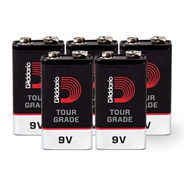 Imagem de Bateria D'Addario 9 volts, pacote com 5