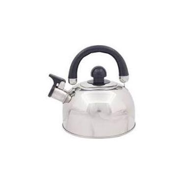 Imagem de Chaleira inox mundiart com alça móvel apito 2 litros bd1418