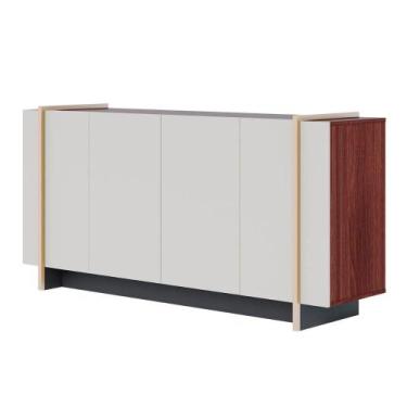 Imagem de Aparador Buffet Copacabana 4 Portas e Detalhe Tubo Metálico - Colibri 