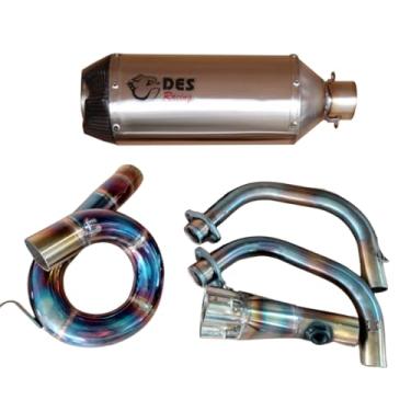 Imagem de Sistema de Escapamento Completo para Yamaha FZ-07/MT-07 Performance DES Racing Modelo Caracol (Ponteira Wave Média (corpo de 20 cm e com db-killer removível), Coletor natural)