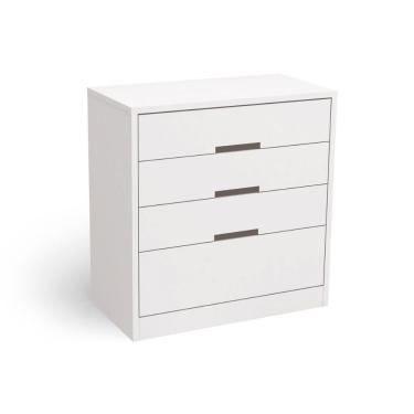 Imagem de Cômoda Casal S824 C/ 4 Gavetas Branco - Kappesberg