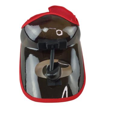 Imagem de Viseira Ventilador Piscina Mar Sol Praia Lazer Academia Corrida Caminhada Esporte Cor Vermelho