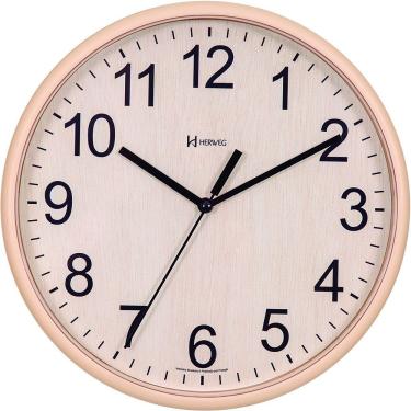 Imagem de Relogio Parede Herweg 660082 324 Redondo 25,5cm Pinus