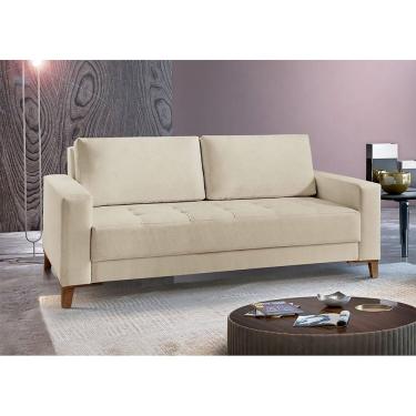 Imagem de Sofá Fixo 2 Lugares Luxo 140 Cm Orion Bege Claro