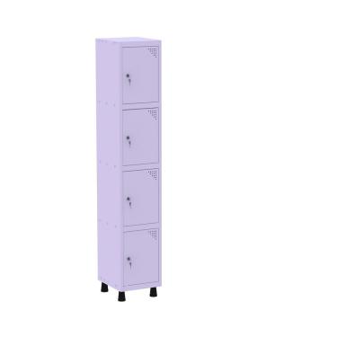 Imagem de Roupeiro Em Aço Mt 1v 4 Portas - Fechadura Lilás