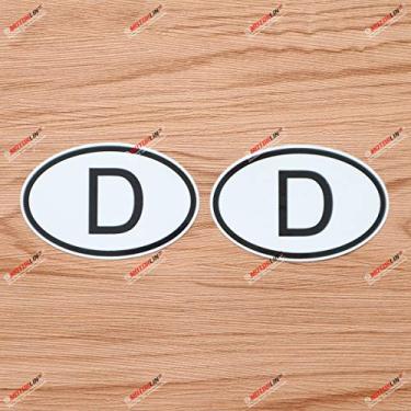 Imagem de Adesivo de decalque de vinil Alemanha D Oval Country Code German Deutschland - pacote com 2 brilhantes, 7,6 cm - para copo de laptop de carro, barco, laptop