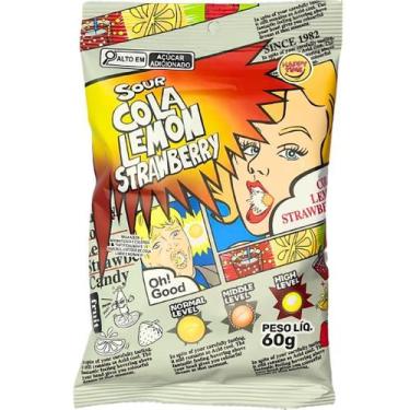 Imagem de Pacote Balas Sortidas Super Lemon - Cola - Strawberry 60G - Happy Time