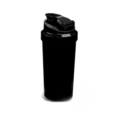 Imagem de Copo esportivo, coqueteleira de 600 ml, preto, com mola de aço inoxidável