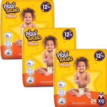 Imagem de Kit 3 PCT Fralda Descartável Piquitucho Mega - Todos os tamanhos, XG