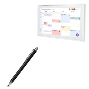 Imagem de BoxWave Caneta Stylus compatível com calendário Skylight (38.1 cm) - Caneta capacitiva DualTip, ponta de fibra de ponta de disco, caneta Stylus capacitiva - Preto