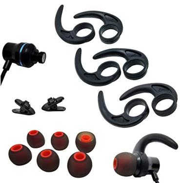 Imagem de Luckvan 3 Pares (Lms) De Pontas Auriculares Silicone Para Fones Ouvido Beats Flex X, Substituição, Ganchos, Aletas, Estabilizador Jaybird X4 X3 Etc.3 (M)