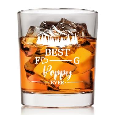 Imagem de Voatok Copos de uísque Poppy Grandpa 283 g, os melhores presentes para o dia dos pais dos netos, os melhores copos de rochas antiquados para homens bebendo bourbon escocês, coquetel, licor, vodka